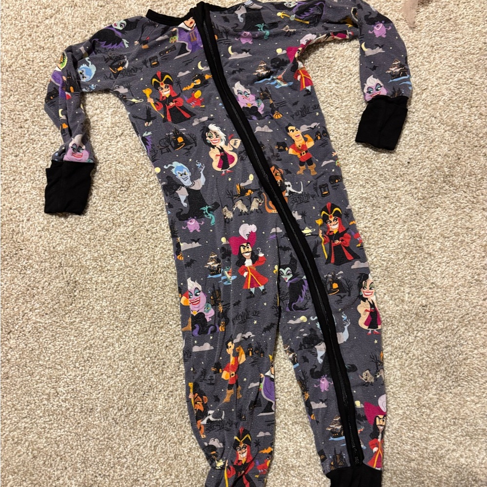 Little Sleepies Villains Themed Gray and Black Footie